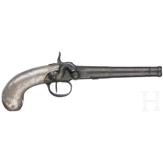 An English Queen Anne pistol, circa 1740