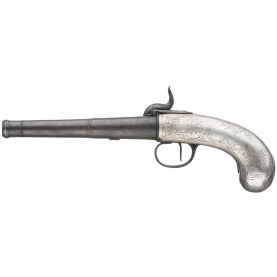 An English Queen Anne pistol, circa 1740