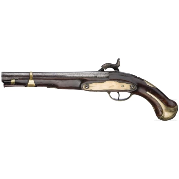 A Spanish percussion pistol, circa 1760