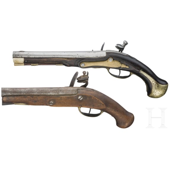 Two German flintlock pistols, 2nd half of the 18th century