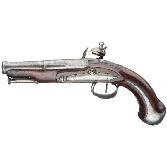 A French flintlock pistol, circa 1790