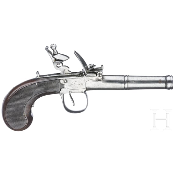A pair of German boxlock pistols by Pieper & Co. in Solingen, circa 1800