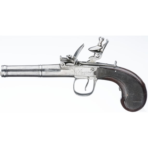 A pair of German boxlock pistols by Pieper & Co. in Solingen, circa 1800