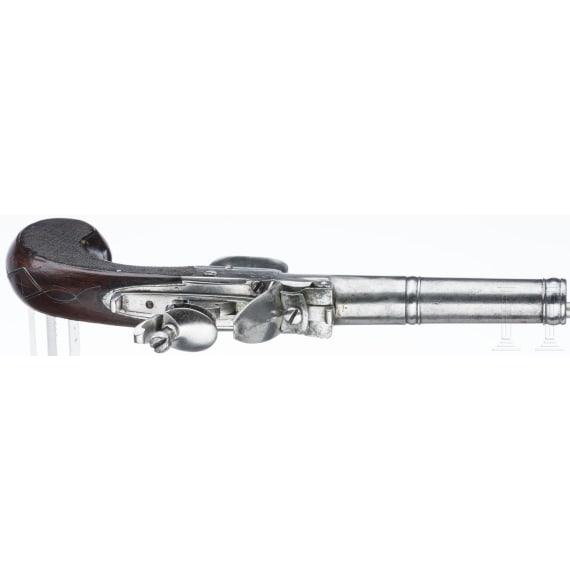A pair of German boxlock pistols by Pieper & Co. in Solingen, circa 1800