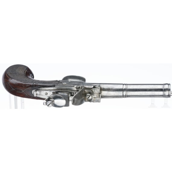 A pair of German boxlock pistols by Pieper & Co. in Solingen, circa 1800