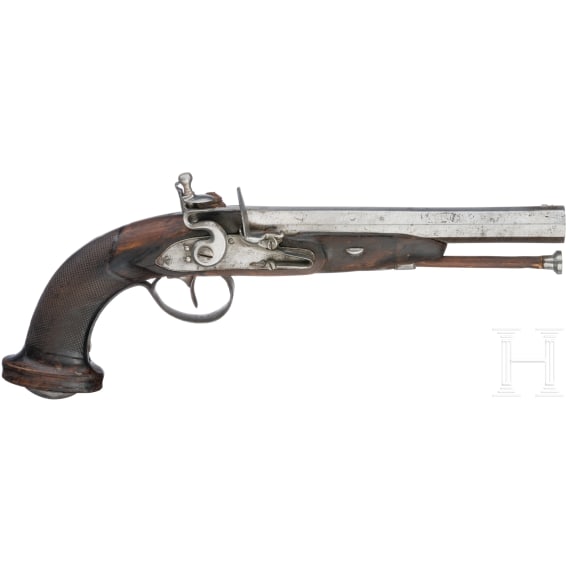 A Belgian flintlock pistol, circa 1800