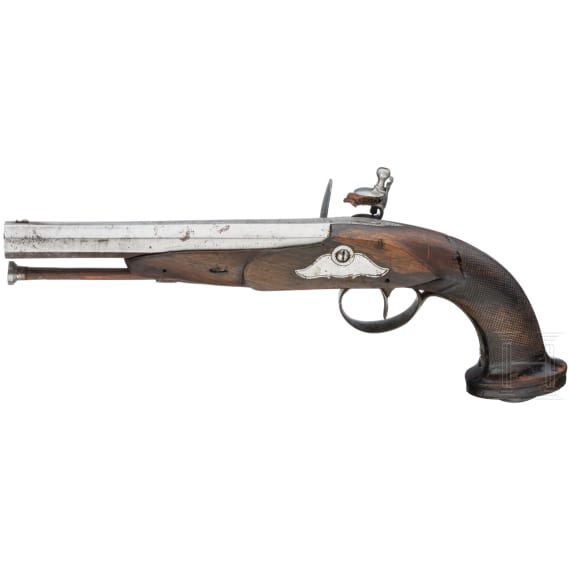 A Belgian flintlock pistol, circa 1800