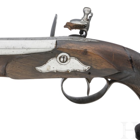 A Belgian flintlock pistol, circa 1800