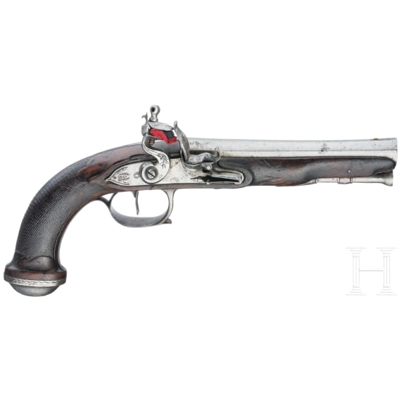 A French flintlock pistol, circa 1810