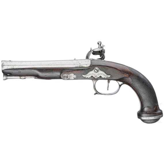 A French flintlock pistol, circa 1810