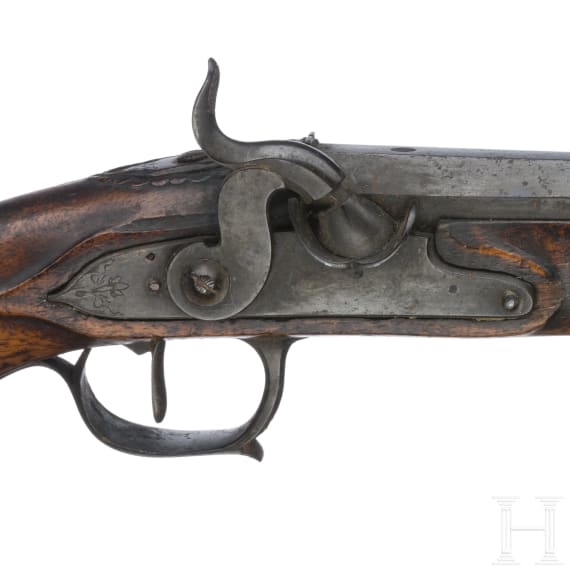 A pair of French percussion pistols, ca. 1810