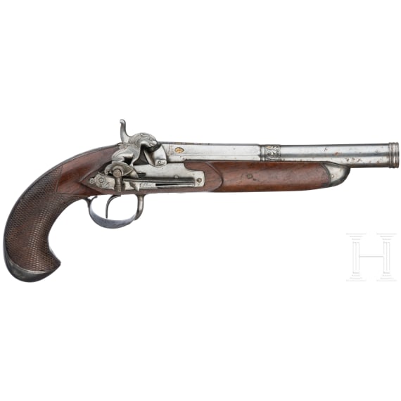A Spanish percussion pistol by Mendizabal in Placencia, ca. 1810
