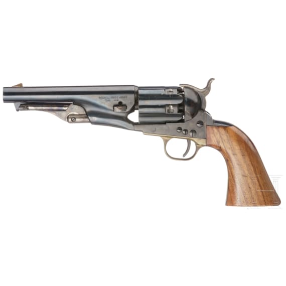 A percussion revolver similar to the Colt Mod. 1860 Army by Uberti