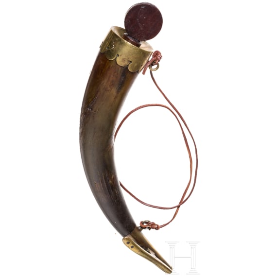 A French powder horn, 18th century