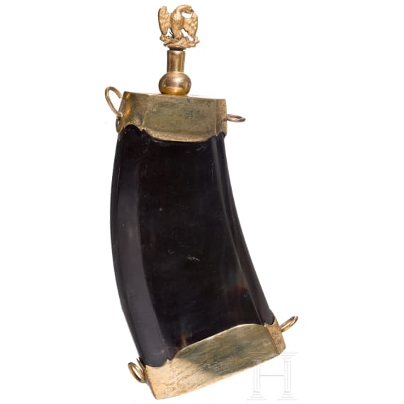 An Austrian powder flask from the reign of Emperor Franz I (1806 - 1835)