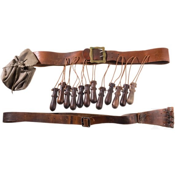 A musketeer and a sword bandolier in the style of the 17th century