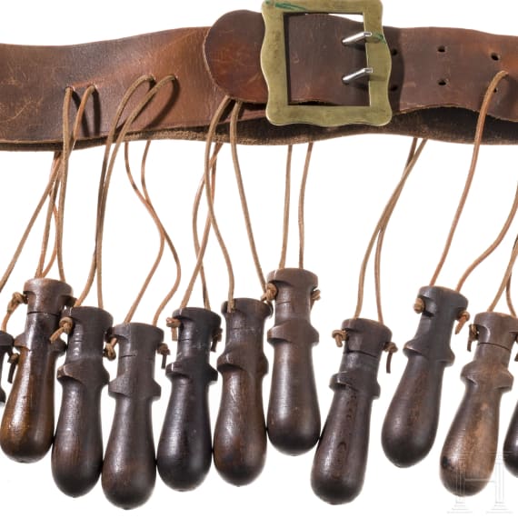 A musketeer and a sword bandolier in the style of the 17th century