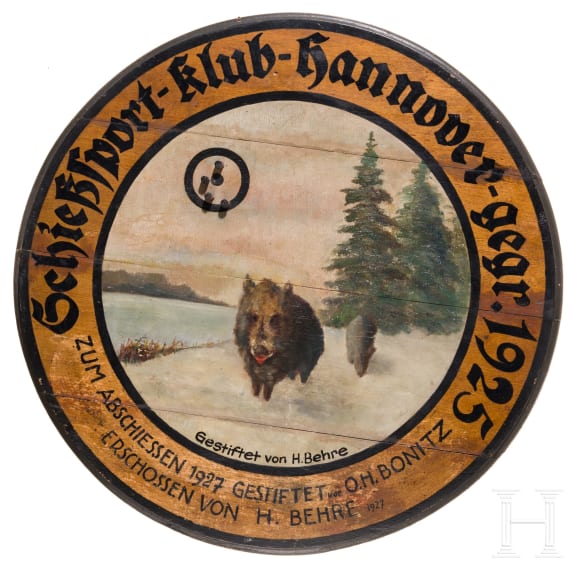 Two Hanoverian shooting targets, one dated 1927