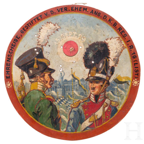 Two Bavarian shooting targets, dated 1927 and 1929