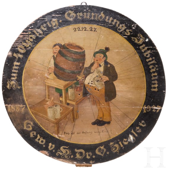 Two Bavarian shooting targets, dated 1927 and 1929