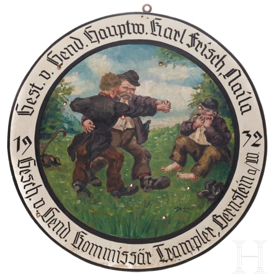 Two Bavarian shooting targets, dated 1928 and 1932