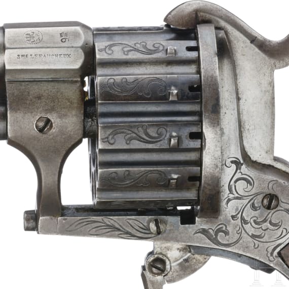 A German 12 shot pinfire revolver by Heinrich Riffelmann in Solingen, ca. 1860