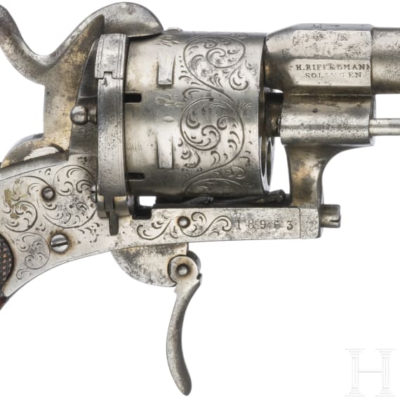 A German pinfire revolver by Heinrich Riffelmann in Solingen, circa 1860