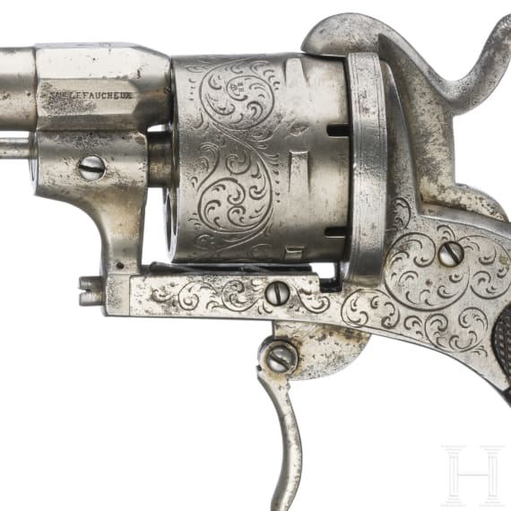 A German pinfire revolver by Heinrich Riffelmann in Solingen, circa 1860