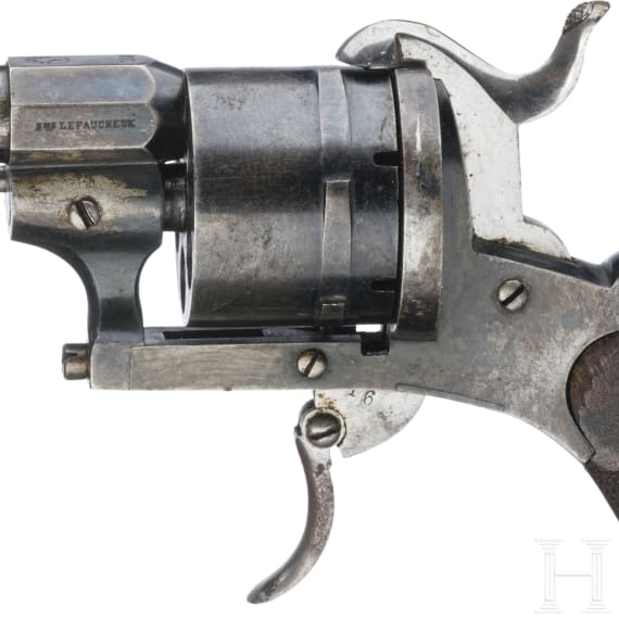 A German pinfire revolver by Heinrich Riffelmann in Solingen, circa 1860