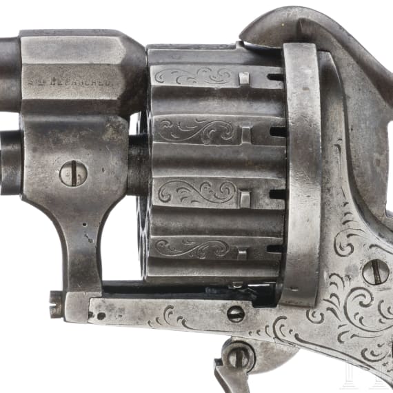 A German twelve-shot pinfire revolver by Heinrich Riffelmann in Solingen, circa 1860