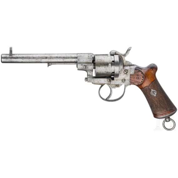 A German pinfire revolver by Heinrich Riffelmann in Solingen, circa 1860