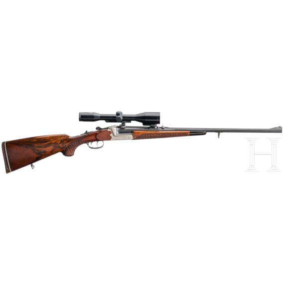A single shot rifle "vom Hofe" with Zeiss scope