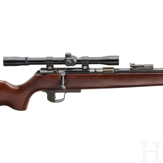 Single shot rifle Voere, with electronic trigger with Tasco scope