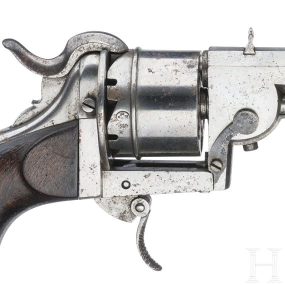 A pin-fire revolver, Loron system, ca. 1865