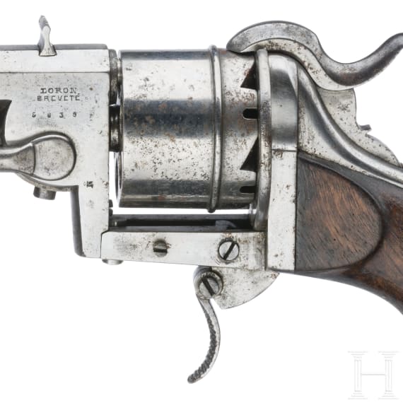 A pin-fire revolver, Loron system, ca. 1865