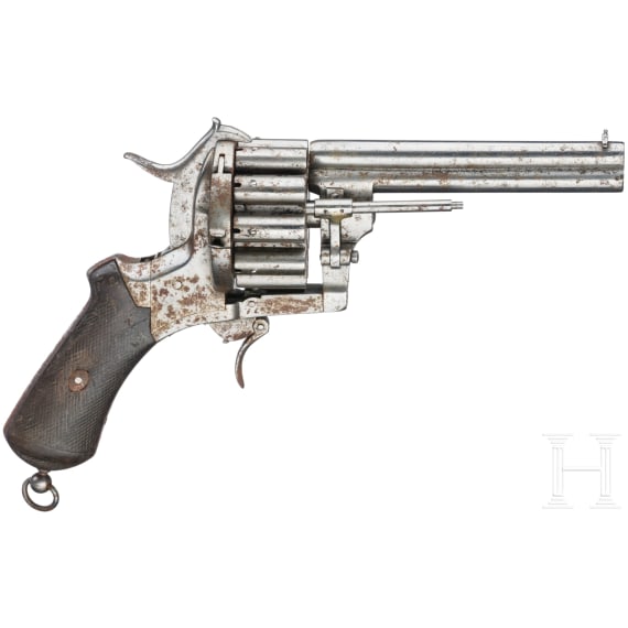 A pin-fire revolver, 20-shots, ca. 1880