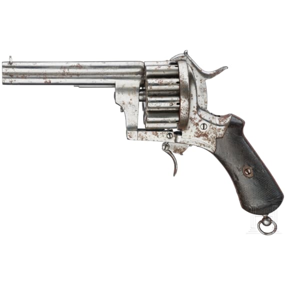 A pin-fire revolver, 20-shots, ca. 1880