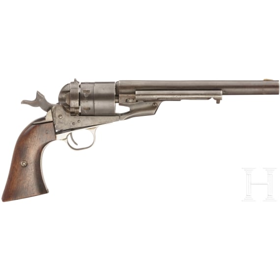 A revolver similar to the Colt Mod. 1860 Army conversion, ca. 1870