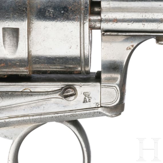 A revolver by August Francotte, made for Gebr&uuml;der Maurer, Vienna, ca. 1870