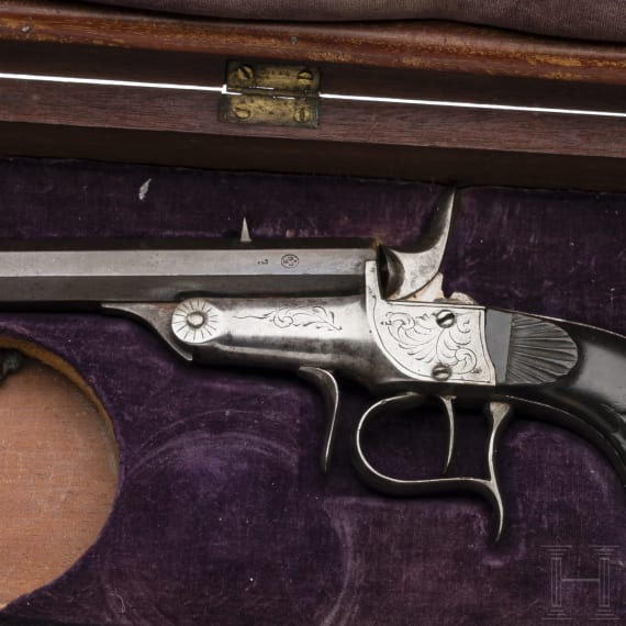 A cased target pistol, ca. 1880