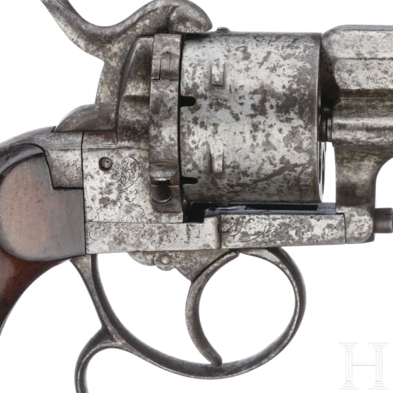 Pin-fire revolver by Peter Daniel L&uuml;neschloss, Solingen, ca. 1870