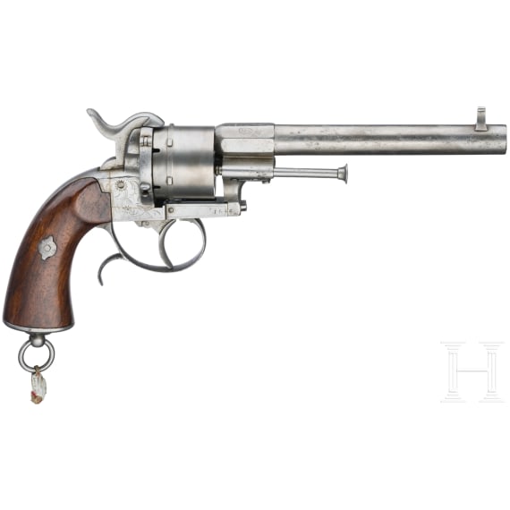Pin-fire revolver by Peter Daniel L&uuml;neschloss, Solingen, ca. 1870