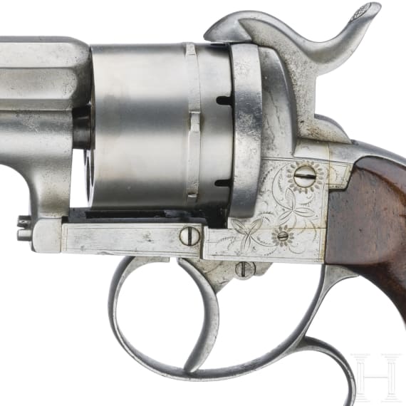 Pin-fire revolver by Peter Daniel L&uuml;neschloss, Solingen, ca. 1870