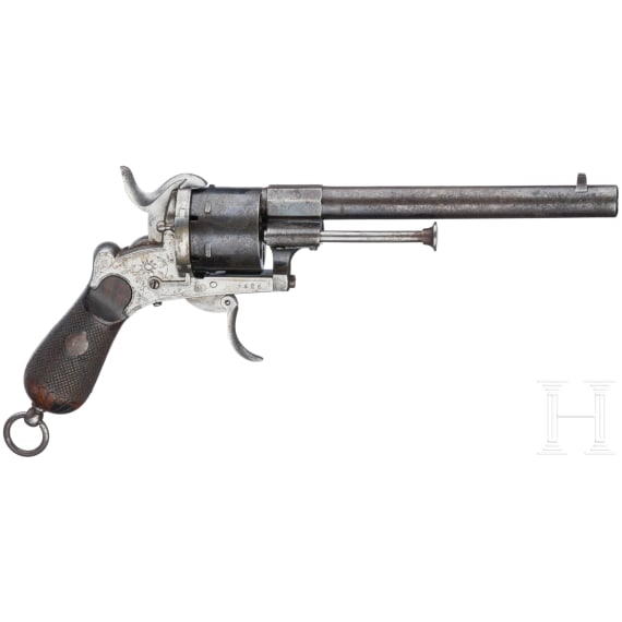 Pin-fire revolver by Peter Daniel L&uuml;neschloss, Solingen, ca. 1870