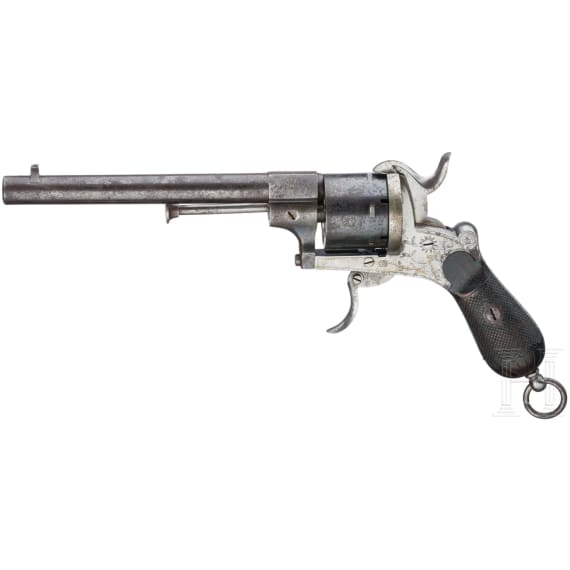 Pin-fire revolver by Peter Daniel L&uuml;neschloss, Solingen, ca. 1870