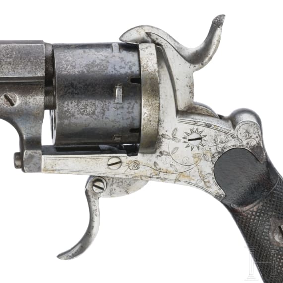 Pin-fire revolver by Peter Daniel L&uuml;neschloss, Solingen, ca. 1870