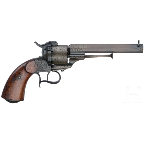 A pinfire revolver by Lefaucheux, Paris, ca. 1860