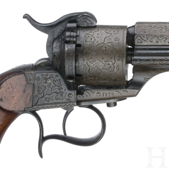 A pinfire revolver by Lefaucheux, Paris, ca. 1860