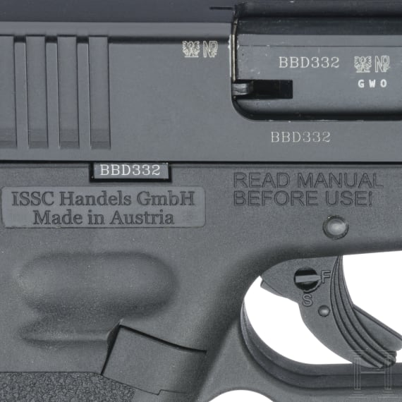ISSC M 22 Semi-Automatic Pistol, in case
