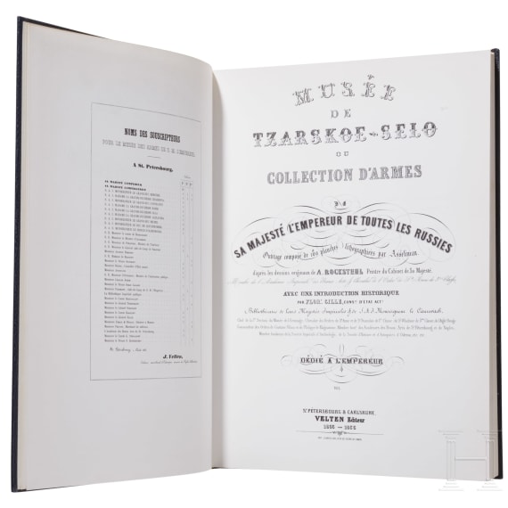 Mus&eacute;e de Tzarskoe-Selo ou Collection d'armes de sa Majest&eacute; l'Empereur de toutes les Russies, new edition of the 1853 issue in Fridingen, 1981